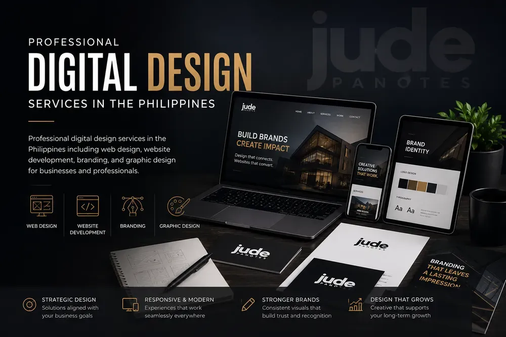 Professional digital design services in the Philippines including web design, website development, branding, and graphic design for businesses and professionals.