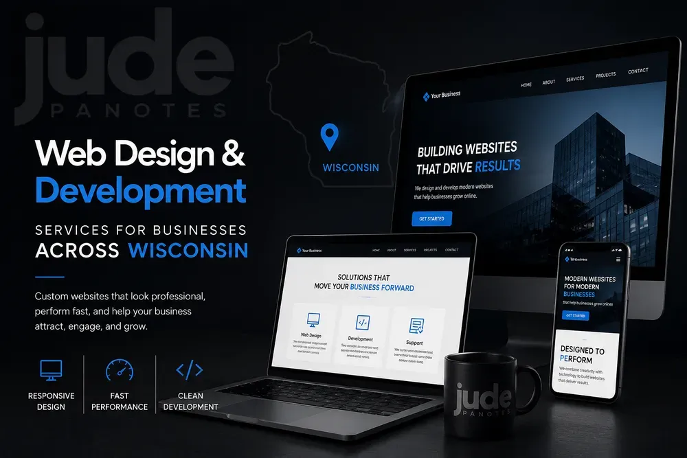 Web design and development services for businesses across Wisconsin
